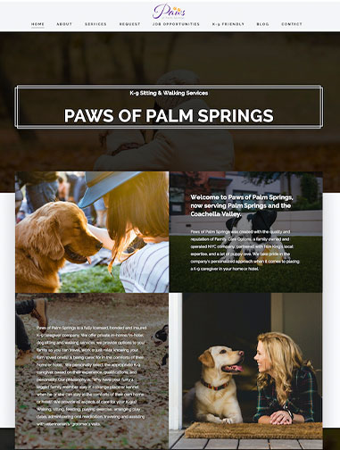 PAWS of Palm Springs Website